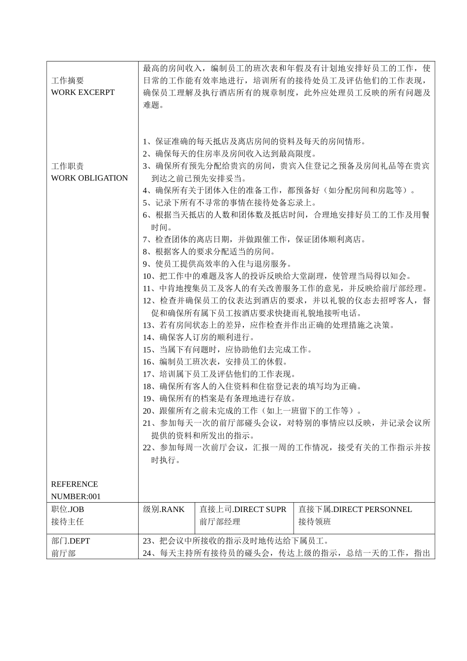 温泉度假中心前厅部职责说_第3页