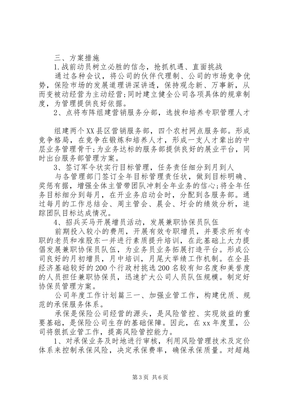 公司年度工作计划的意义_第3页