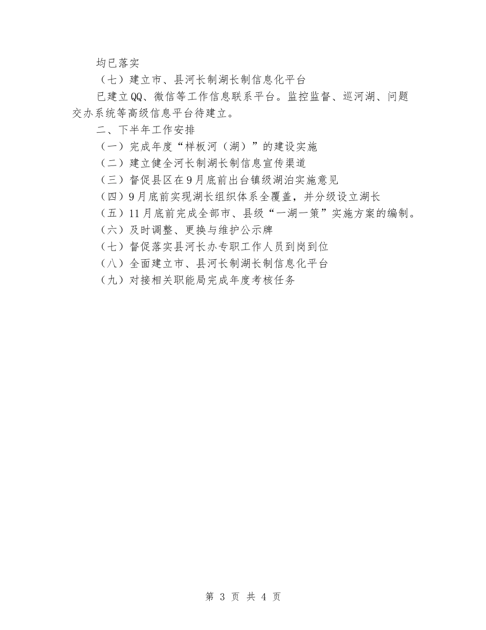 河长办重点工作半年度总结及后期安排_第3页