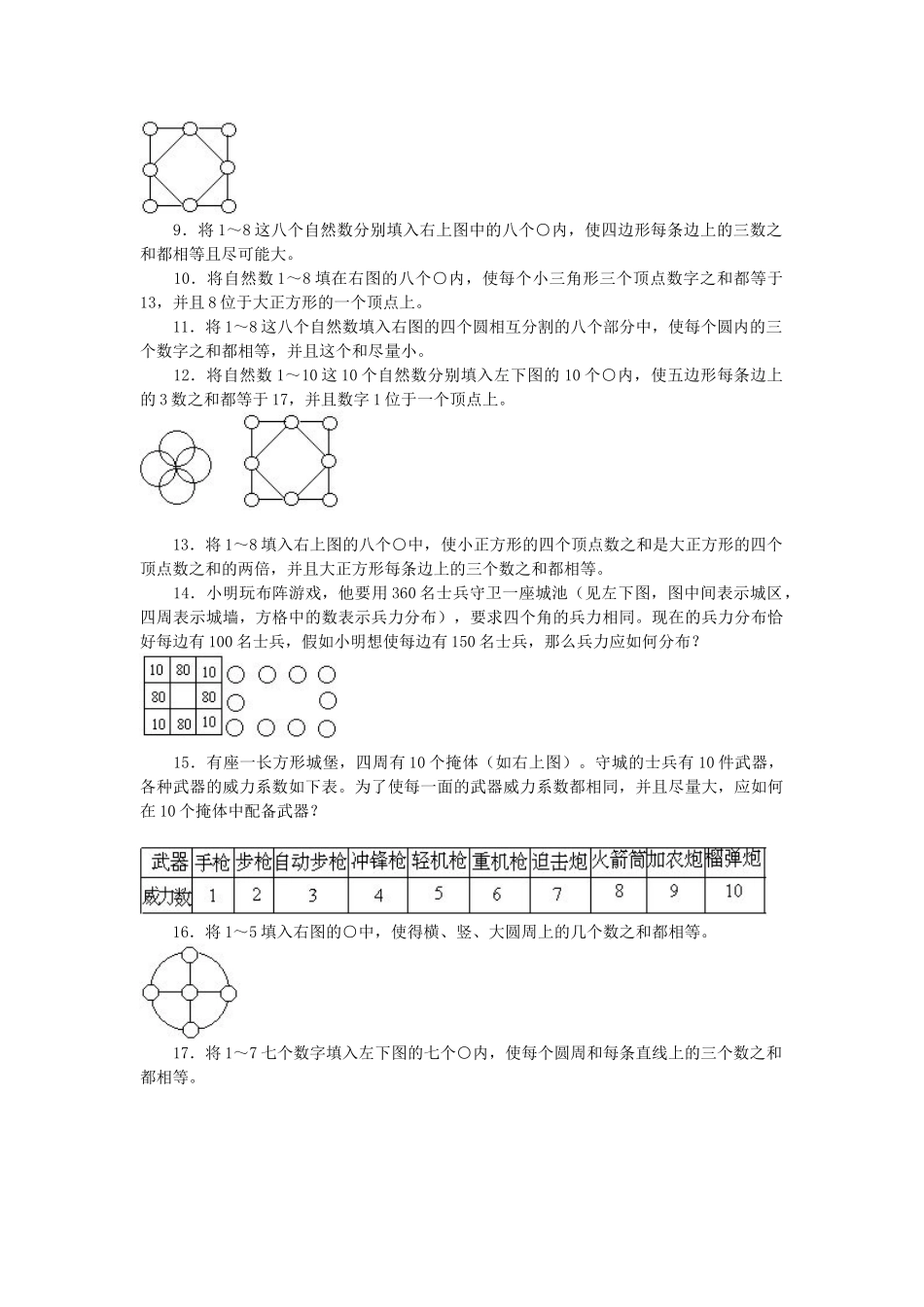 2024年小学奥数训练题数阵_第2页