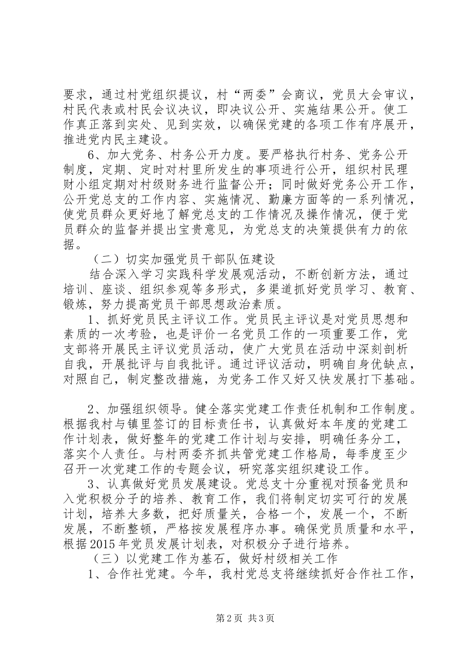 农村党总支年度工作计划_第2页