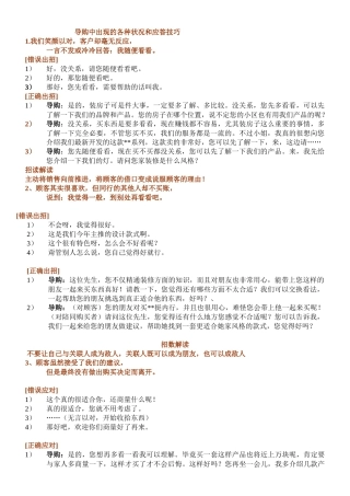 导购中出现的各种状况与应答技巧培训