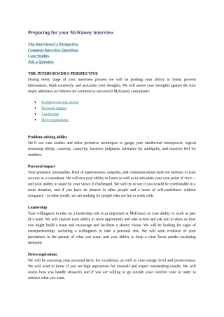 某咨询面试指南！！