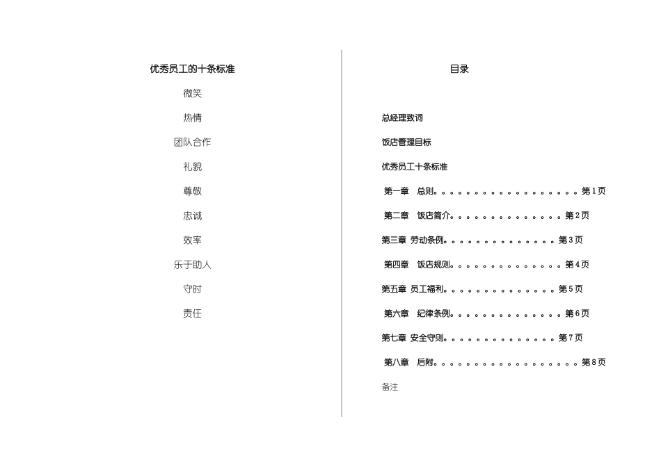 青岛贵都大酒店员工手册_第2页