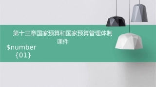 第十三章国家预算和国家预算管理体制课件