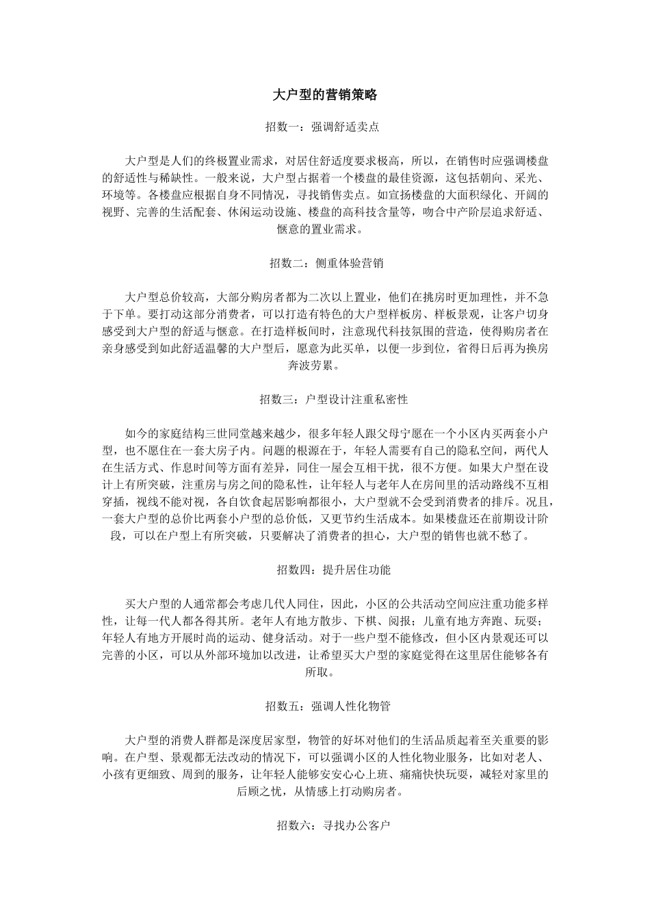 大户型营销策略_第1页