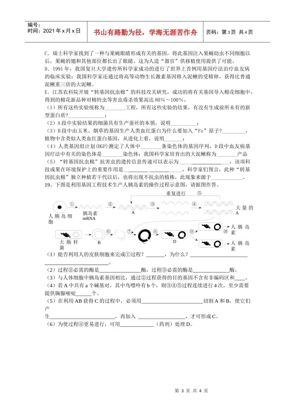 选修3专题一基因工程_第3页