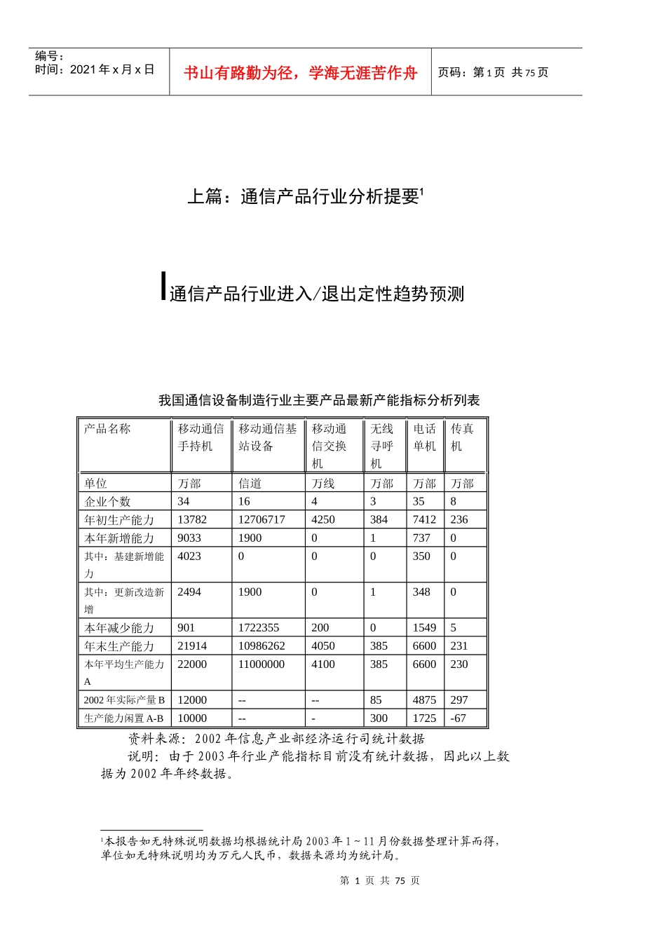 通信产品行业分析报告_第3页