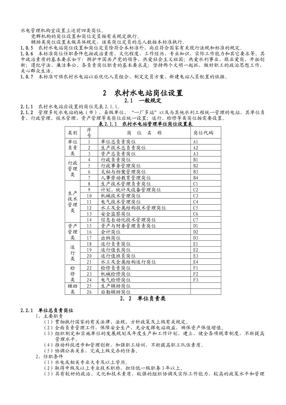 水电站岗位设置标准_第2页