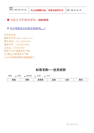 进货、销货与库存管理流程图