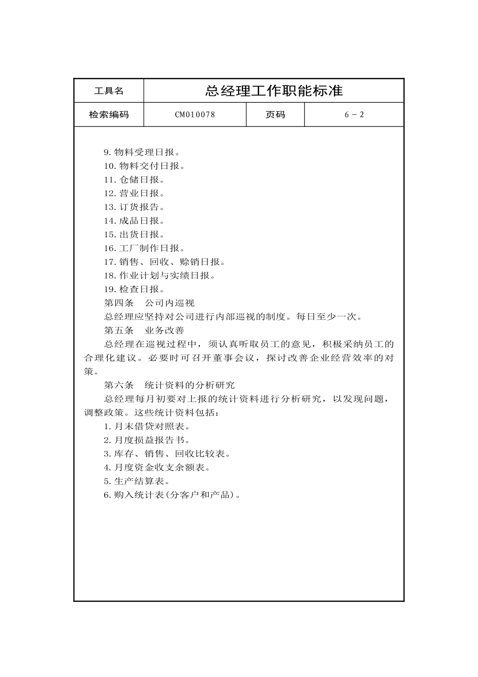 总经理工作职能标准_第2页