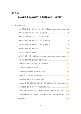 资本项目直接投资外汇业务操作指引(DOC 42页)