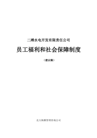 某某公司员工福利与社会保障制度