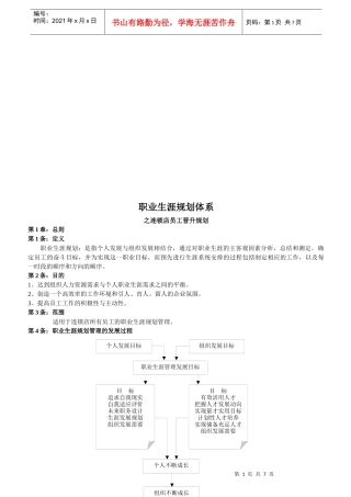 连锁店员工晋升规划