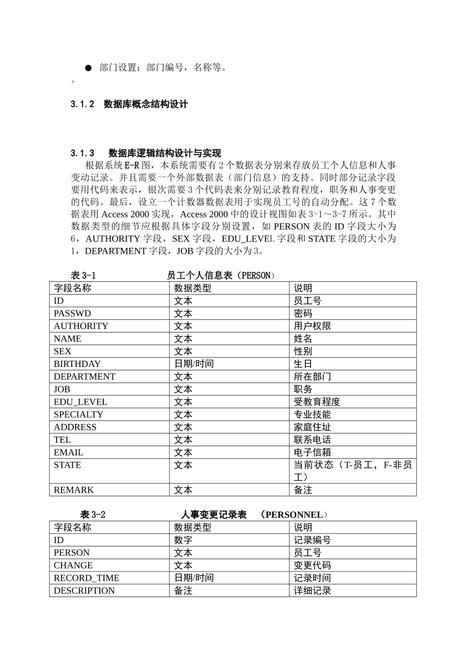 数据库课程设计人事管理系统_第3页
