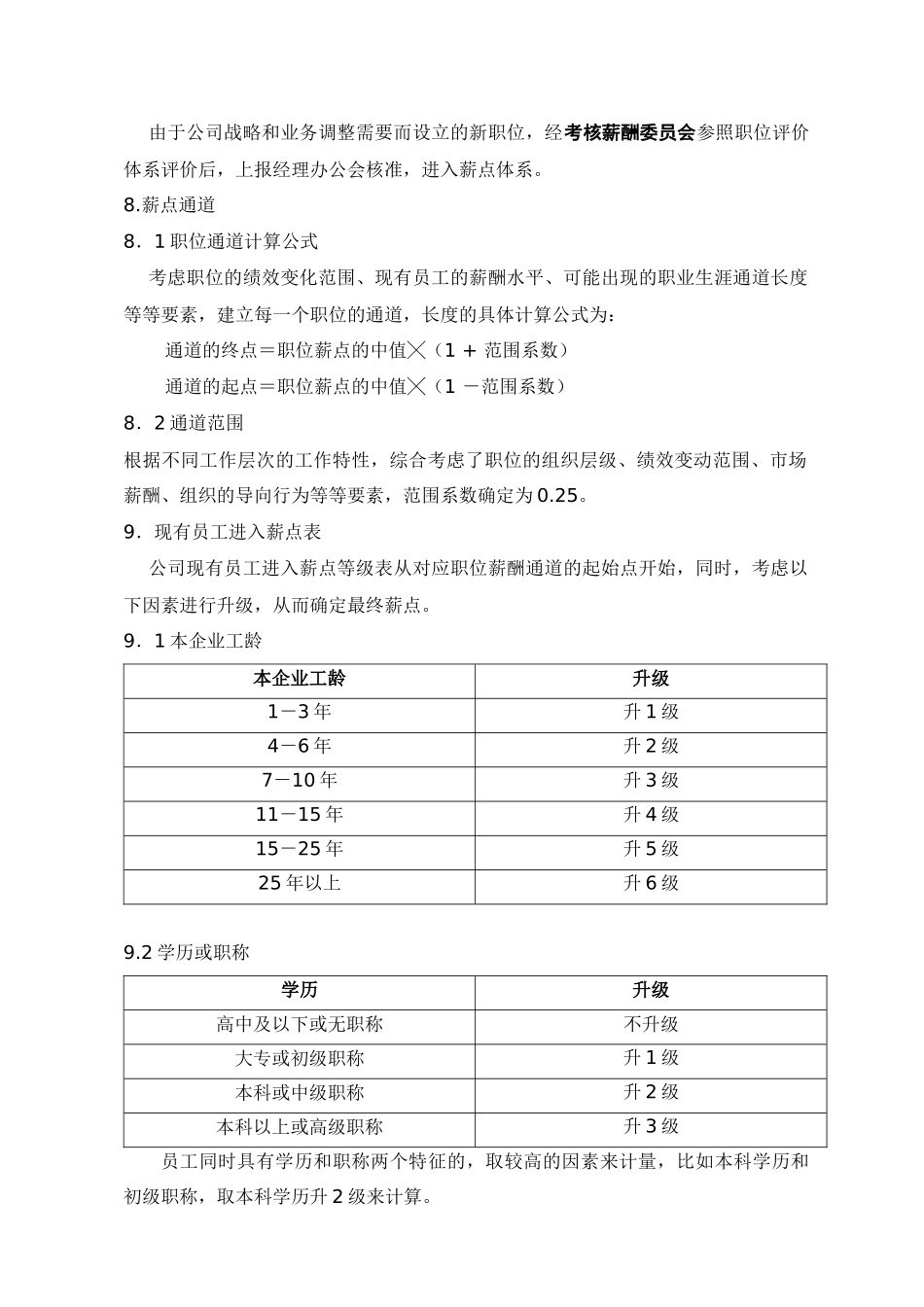 薪点制薪酬支付形式_第3页