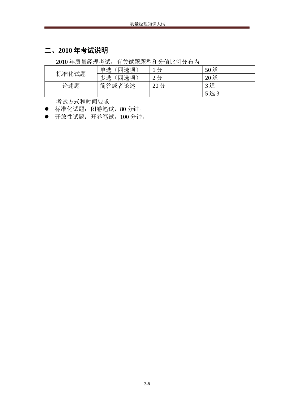 质量经理知识大纲范本_第2页