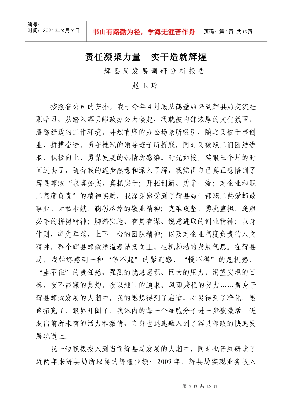 辉县局发展调查分析报告_第3页