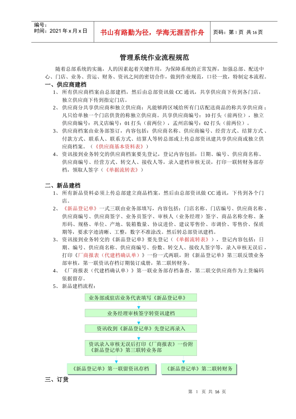 超市之管理系统作业流程规范_第1页