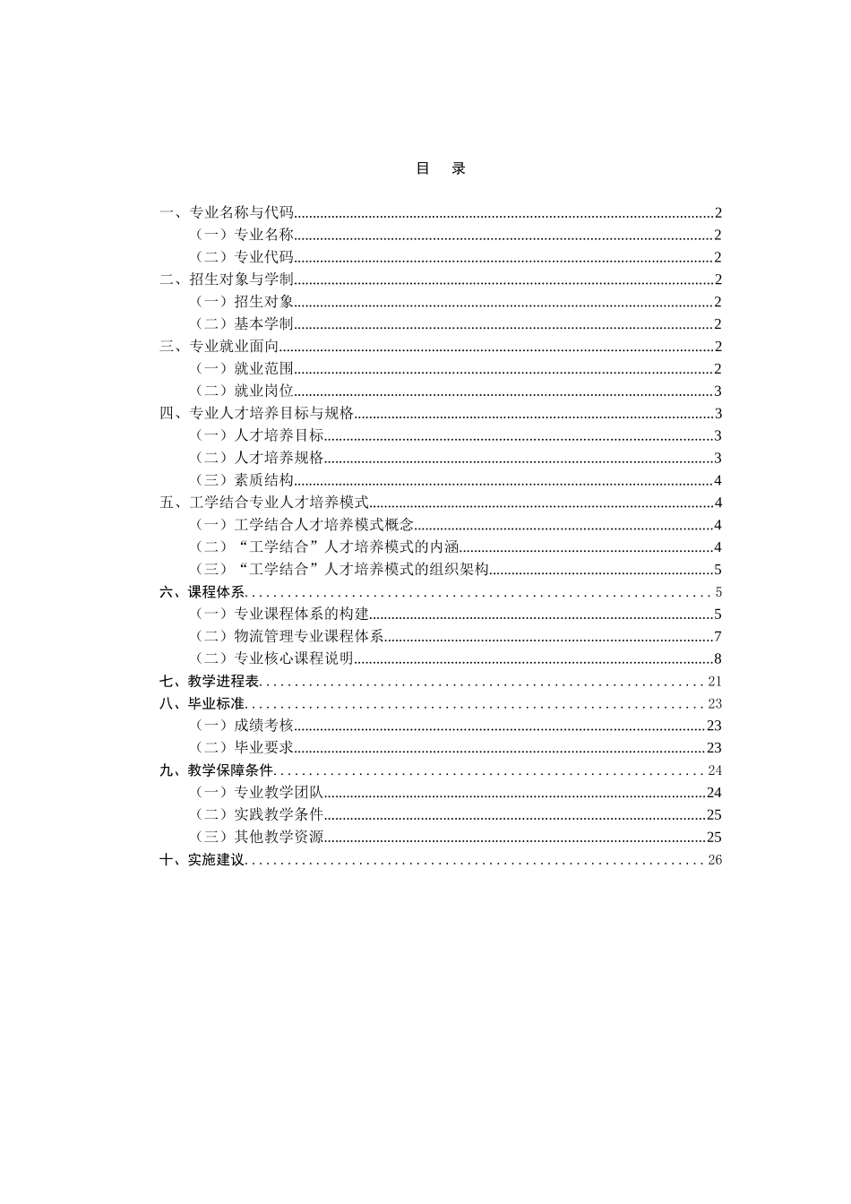 物流管理专业人才培养方案(终稿)(1)_第2页