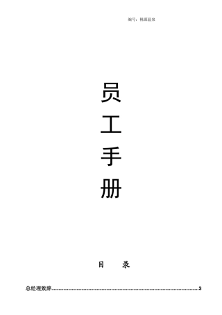 桃源员工手册