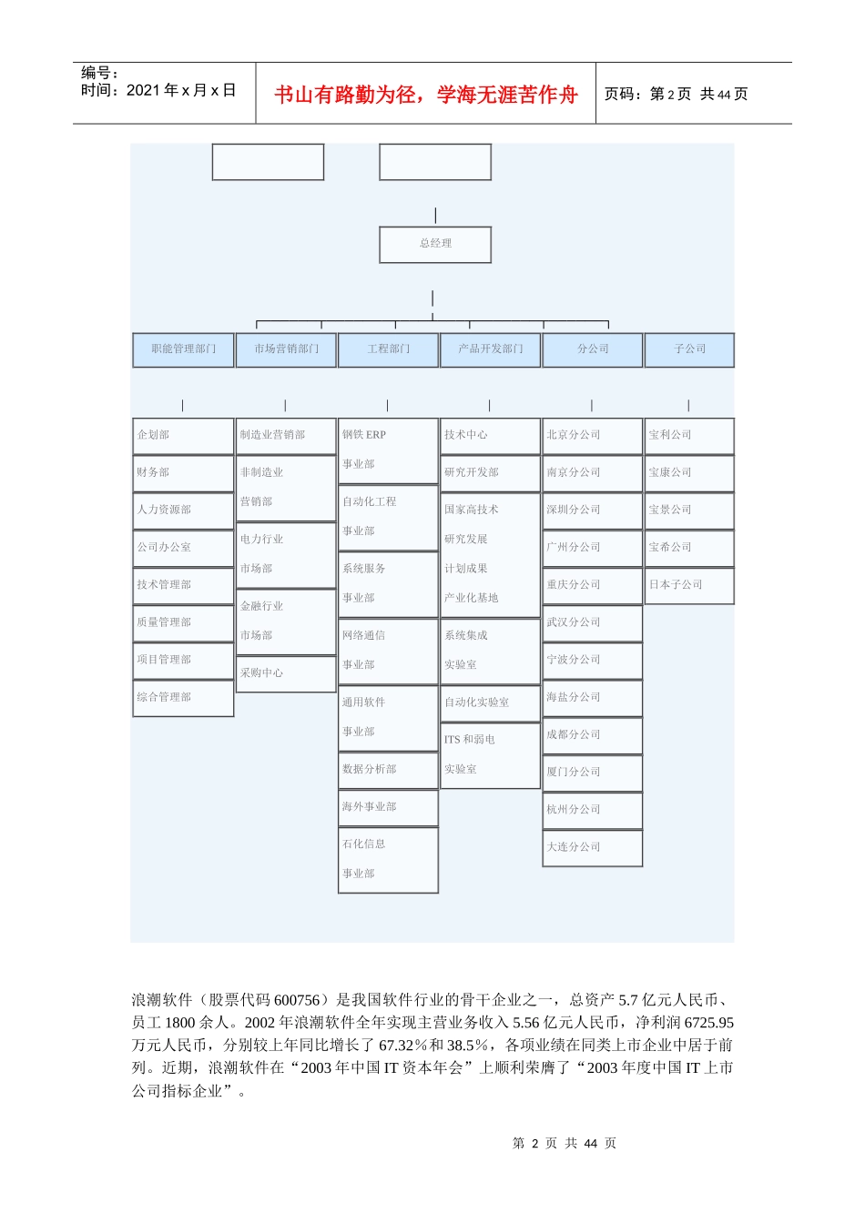 软件上市公司组织结构10多个案例分析_第2页
