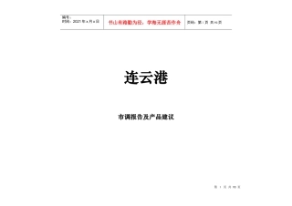 连云港市调报告及产品建议(DOC69)(1)