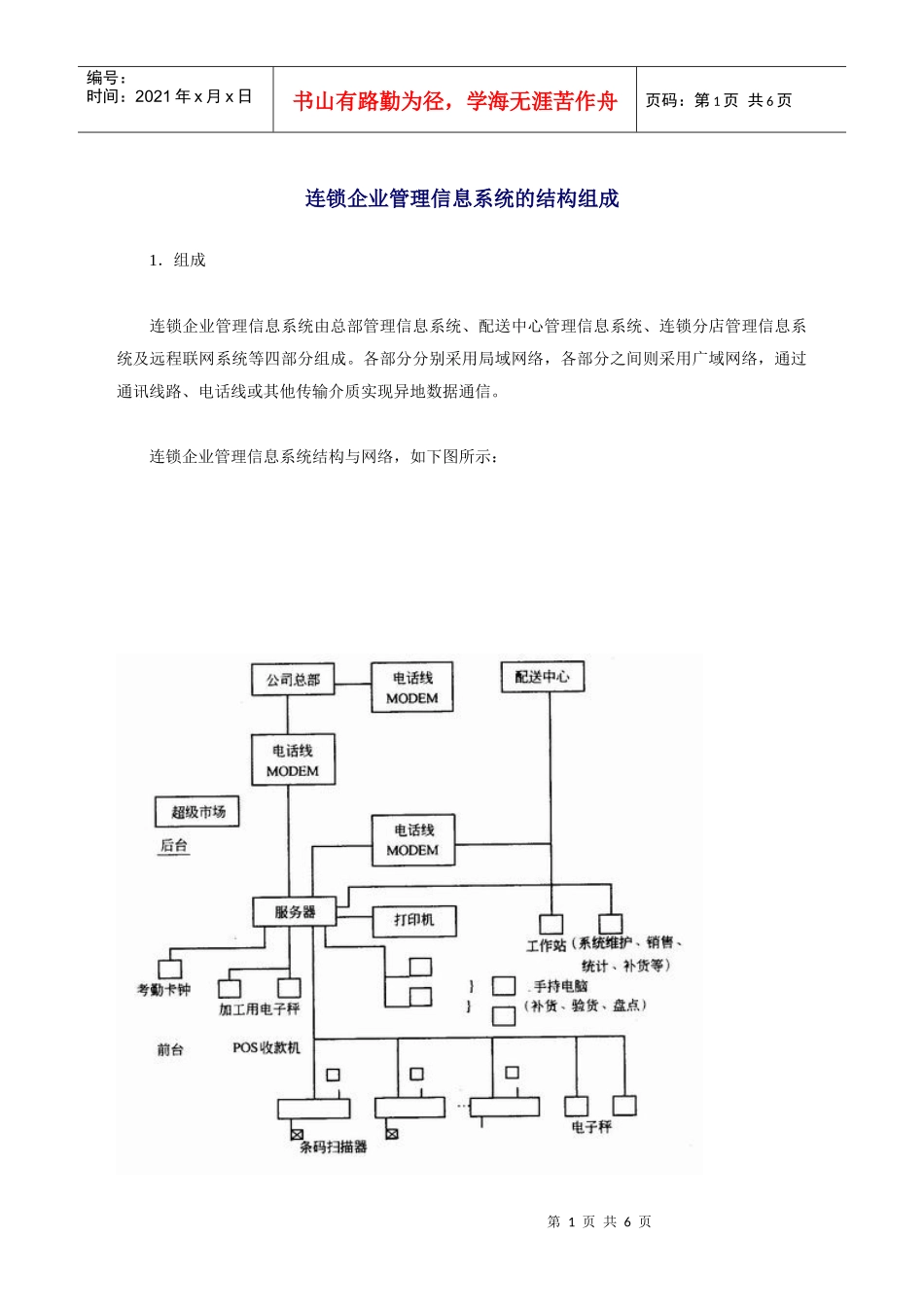 连锁企业管理信息系统的结构组成_第1页