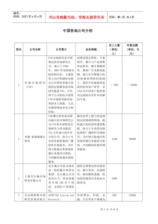 这个咨询公司介绍