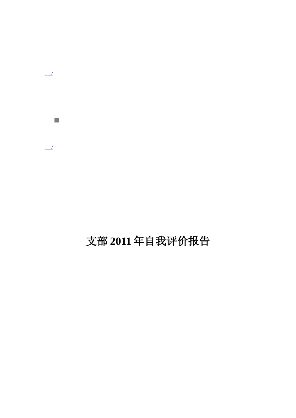 运销支部年度自我评价报告_第1页