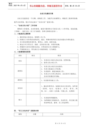 适用于中小企业的企业文化建设方案