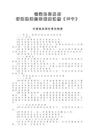 贸易局行政执法规章制度汇编