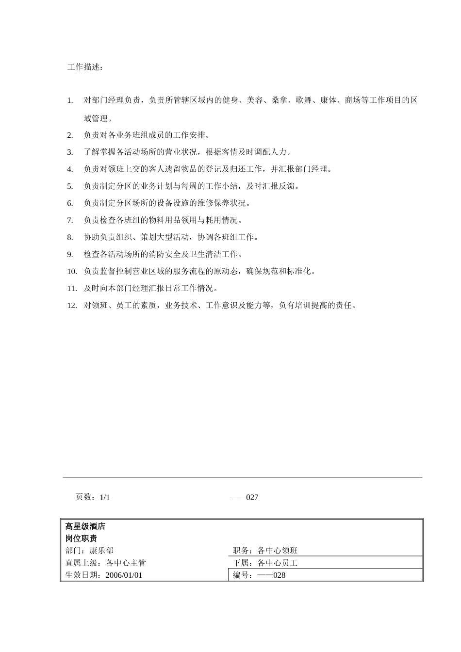 某娱乐部各个岗位职责_第3页