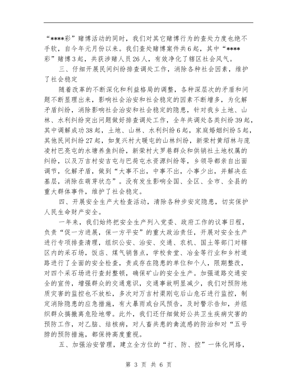 乡镇社会治安综合治理2024年度年度工作总结_第3页