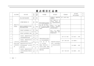重点项目汇总表