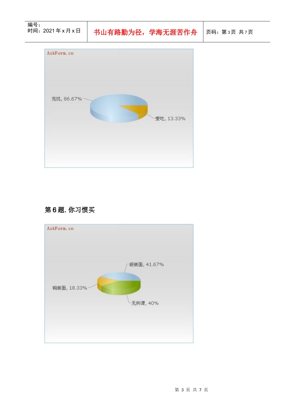 速食面市场的调查问卷_第3页