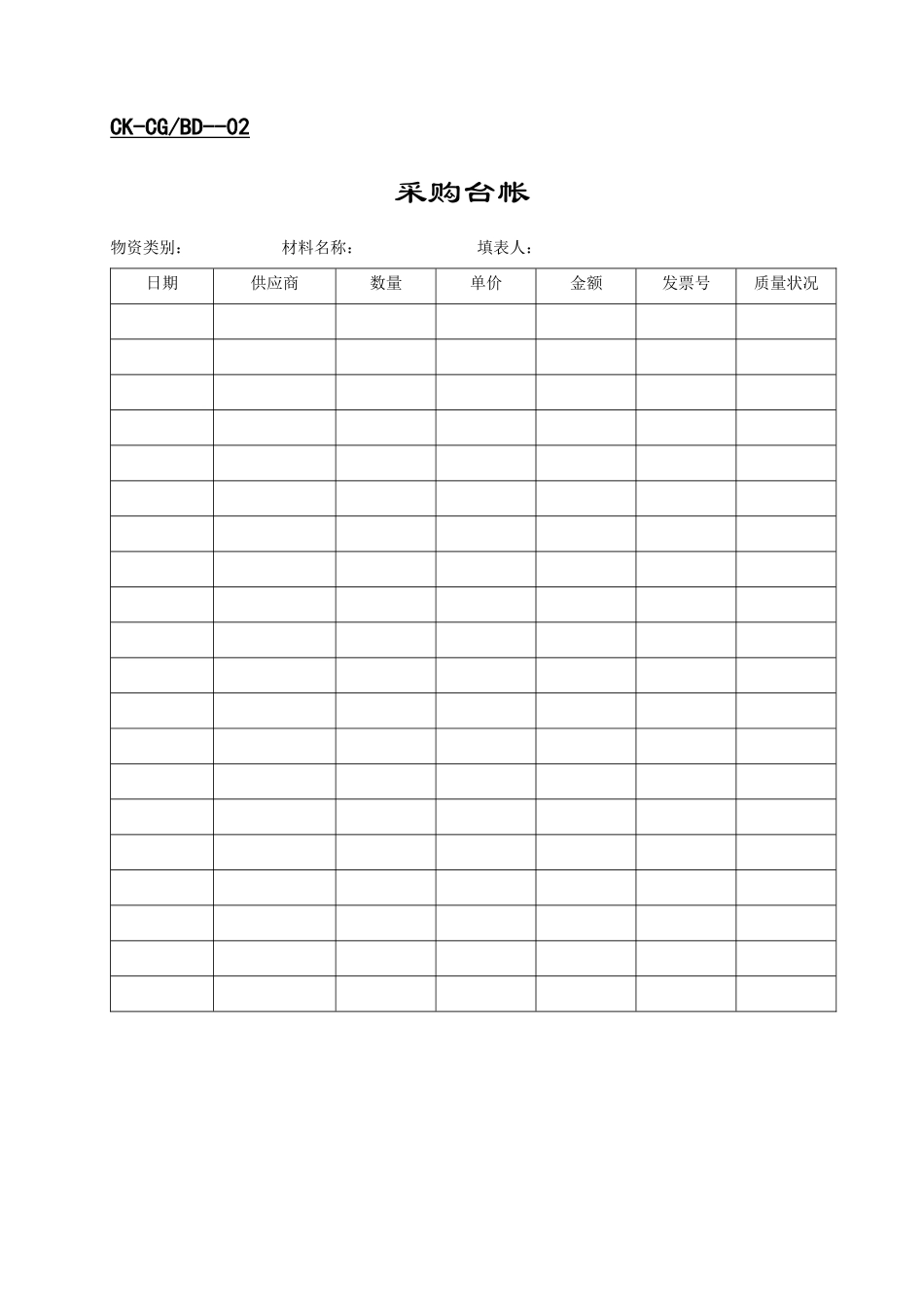 采购申请单与采购台帐(doc 14页)_第2页