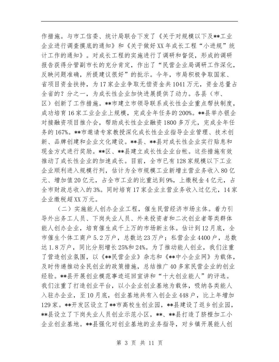 2024年全市民营企业管理工作总结_第3页