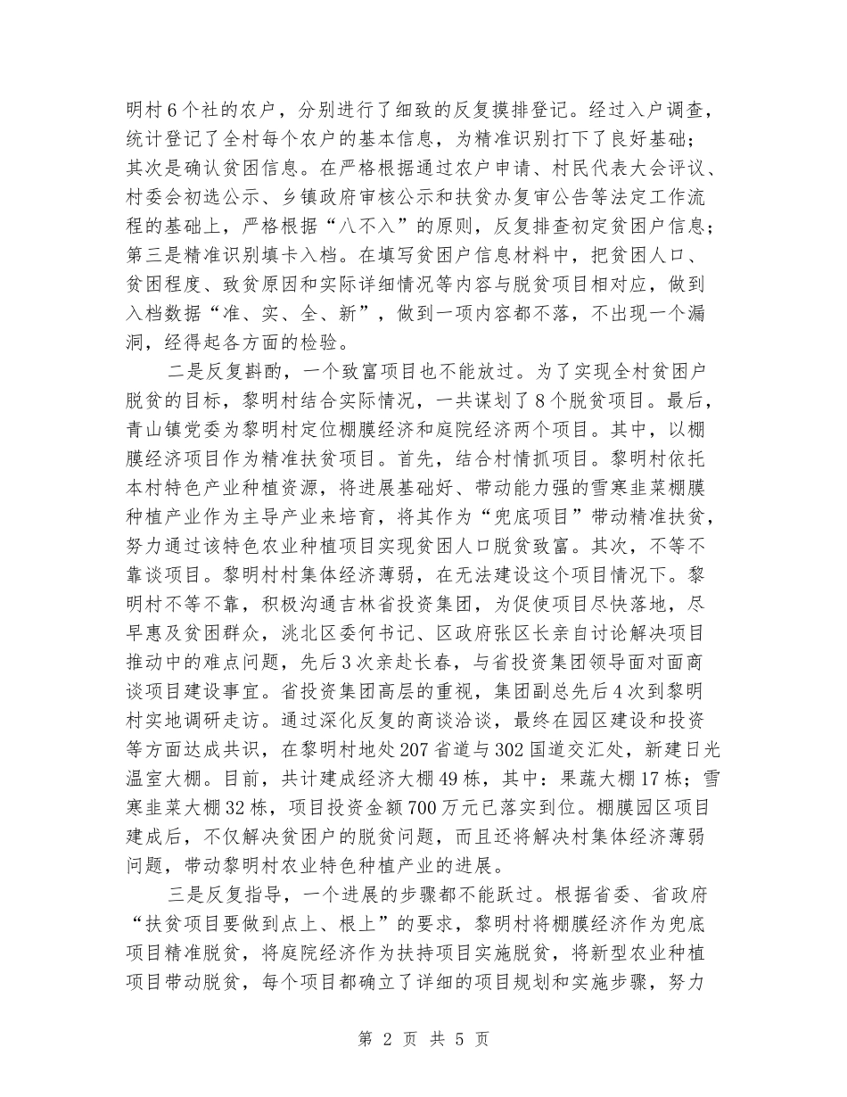 村第一书记脱贫攻坚个人工作总结_第2页