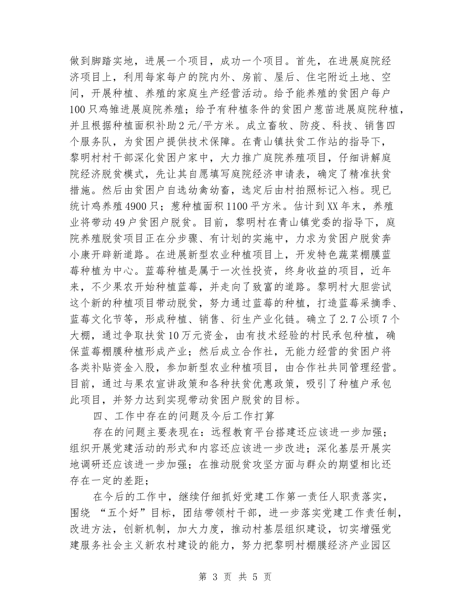 村第一书记脱贫攻坚个人工作总结_第3页