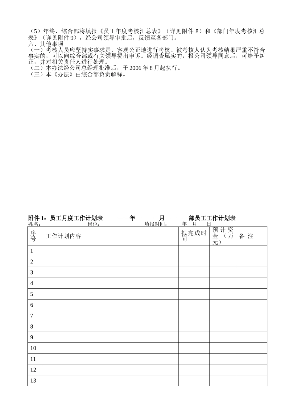 某某公司绩效考核办法_第3页