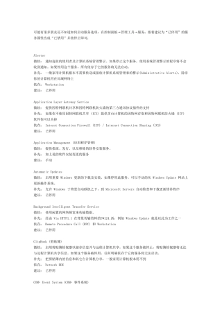 关闭电脑闲置服务