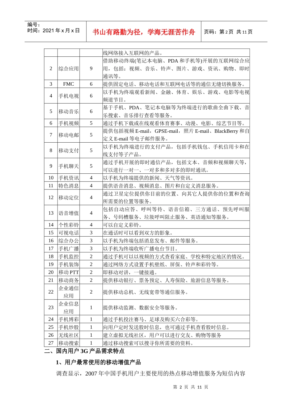 重组后电信运营商3G产品发展规划浅析_第2页