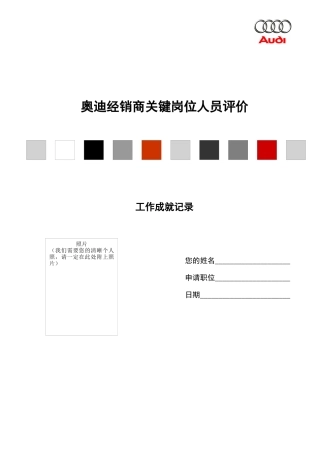 招聘个人成就表