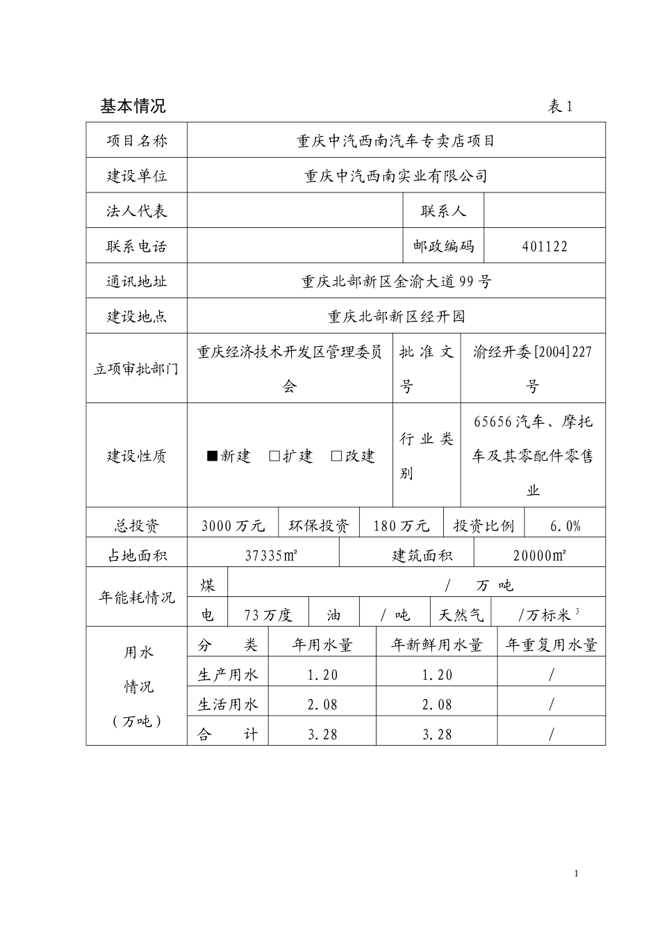 重庆中汽西南汽车专卖4S店项目_第1页