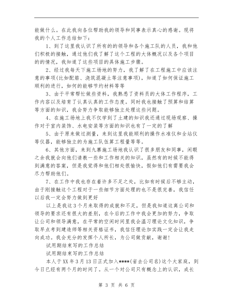 试用期结束工作总结4篇_第3页