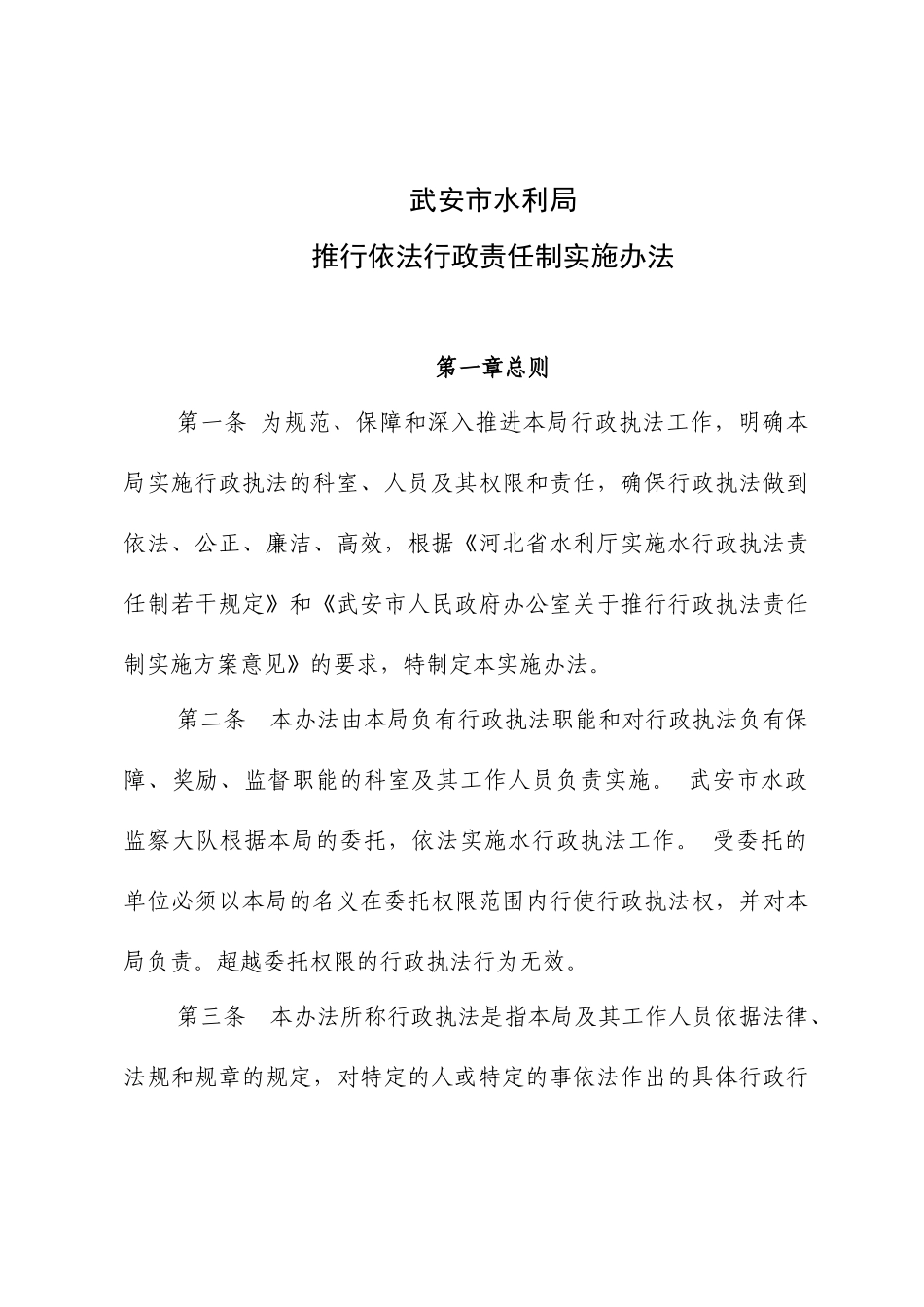 推行依法行政责任制实施办法(试行)_第1页