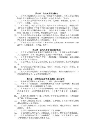 公共关系语言概述