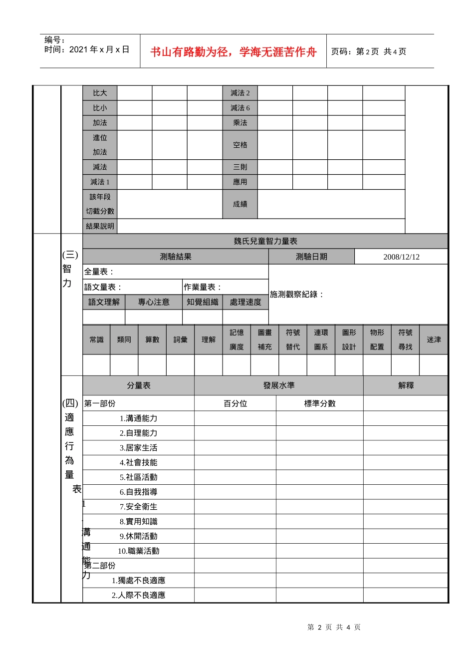 金门县97学年度特殊需求学生转衔暨鉴定安置报告_第2页