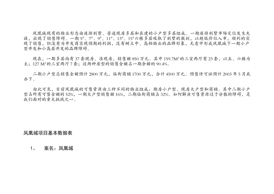 凤凰城项目营销策划书全案_第2页